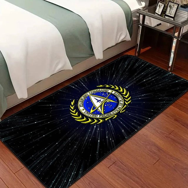 S-Star T-Trek Fußmatte, waschbar und rutschfest für Wohnzimmer, Küche oder Eingangsbereich - Bild 1
