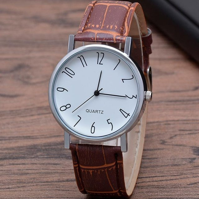 kuanhong Armbanduhr, Quarz, Edelstahl, Leder, Silber, Unisex - Bild 1