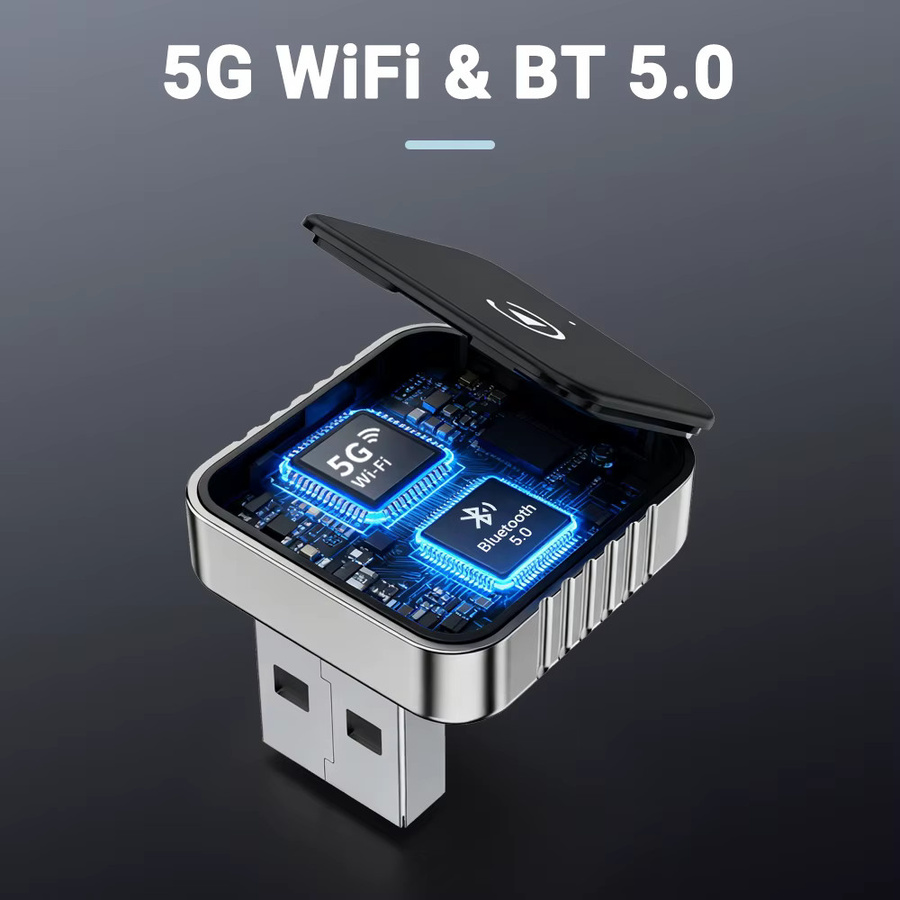 XUDA 2-in-1 Smart Box Kabelloser CarPlay und Android Auto Adapter mit 2,4-5,0 GHz WLAN - Bild 6