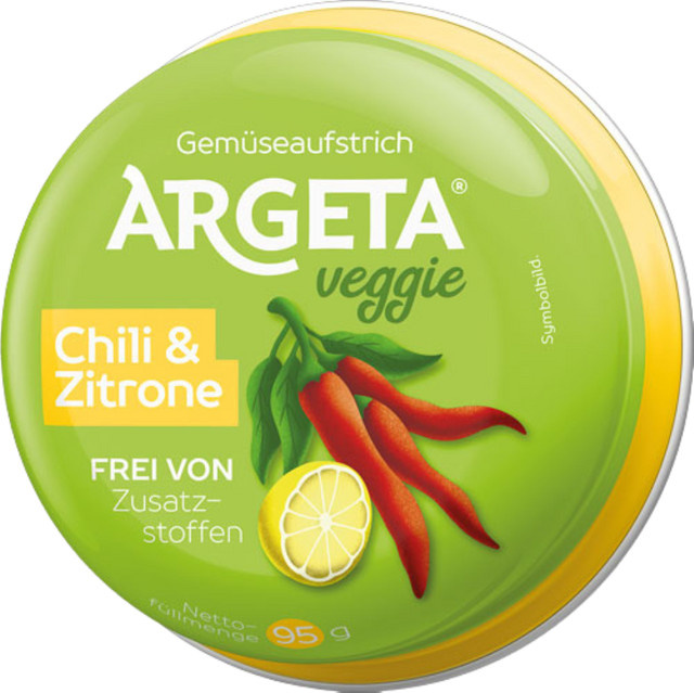 Argeta Veggie Chili & Zitrone Gemüseaufstrich 95 g - Bild 1