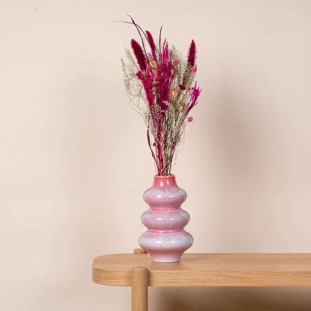 Trockenblumenstrauß Crazy Pink von BLUME2000 in Pink für den Tisch - Bild 1
