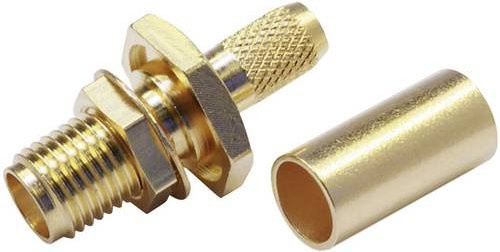 Telegärtner SMA-Steckverbinder Buchse gerade 50 Ohm in Gold - Bild 1