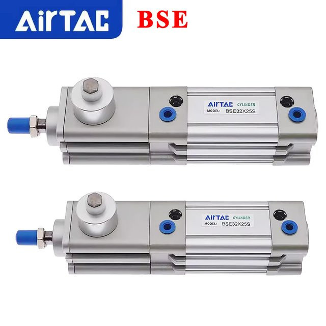 AirTAC BSE Pneumatikzylinder mit Klemmvorrichtung in Silber - Bild 1