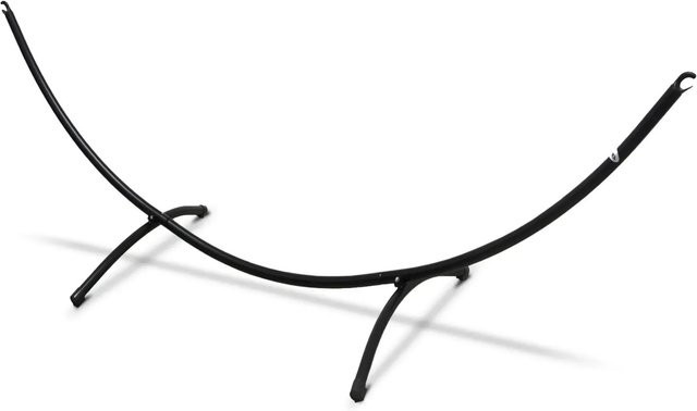 AMANKA Hängemattengestell aus pulverbeschichtetem Stahl in Schwarz, Belastbarkeit bis 120 kg, Länge: 300 cm, Breite: 100 cm - Bild 1