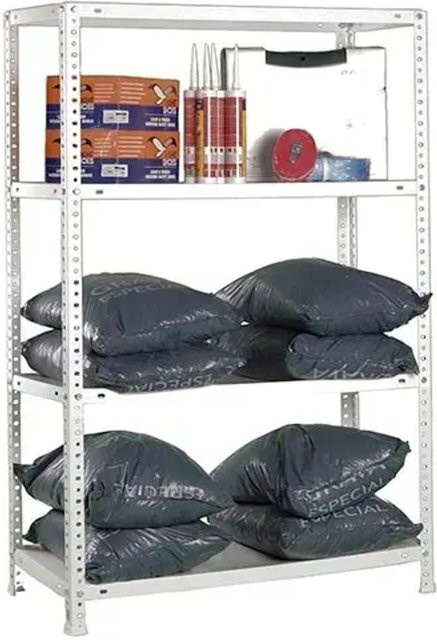 PROREGAL Schraubregal Panda Mid, silber, H x B x T: 150 x 90 x 40 cm - Bild 1