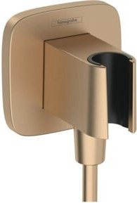 Hansgrohe Wandanschluss Fixfit Q softsqua mit Brausehalter in Brushed Bronze - Bild 1