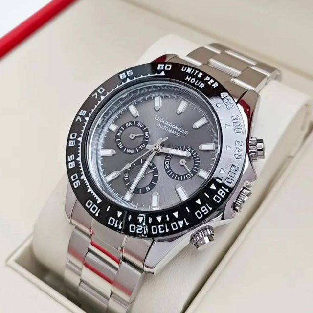 LUOLINGONGJUE Armbanduhr Automatik, Edelstahl, Silber, Herren - Bild 1