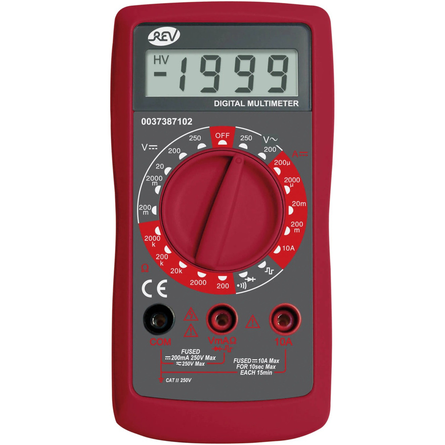 REV Ritter Digitales Vielfachmessgerät mit Signalgenerator in Schwarz-Rot - Bild 2