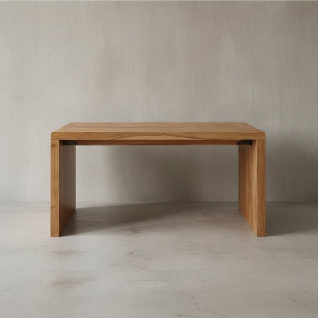 KADIMA DESIGN Schreibtisch TEKO aus Massivholz Sheesham und Akazie in Braun, B/T/H: 140 x 80 x 76 cm - Bild 1