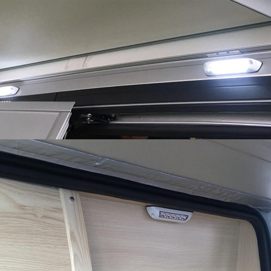 Igeteck 12V LED-Vorzeltlampe in Weiß, wasserdichte Außenleuchte für Wohnmobile aus Kunststoff - Bild 5