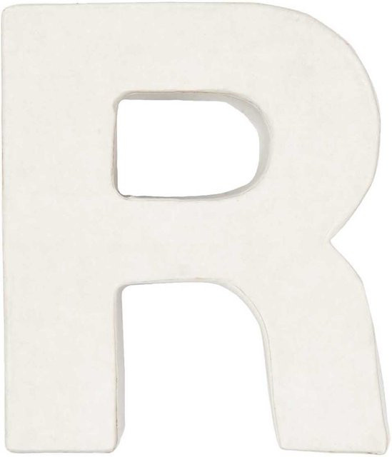 Rico Design 3D Papp-Buchstabe R in Weiß für die Tischdekoration - Bild 1