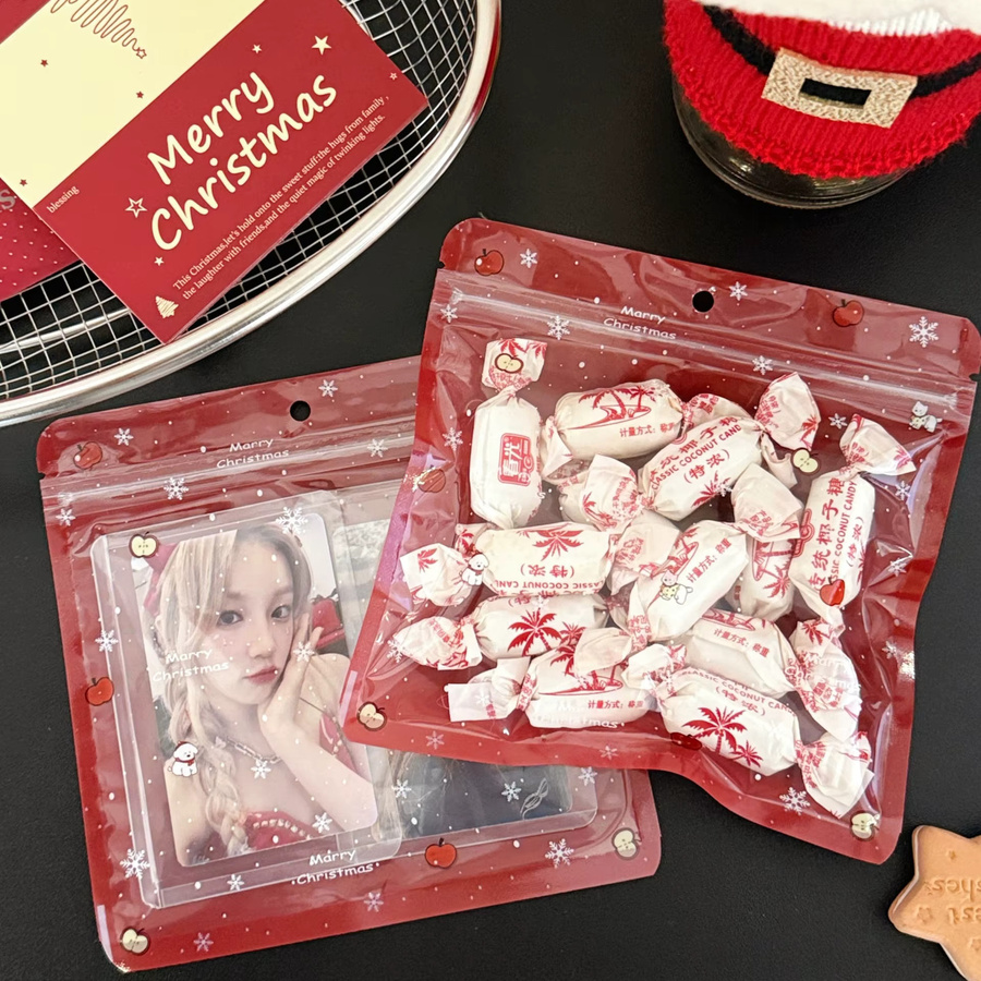 10 Stück Weihnachtskarten in roten Geschenkverpackungen mit selbstdichtenden Papierbeuteln - Bild 3