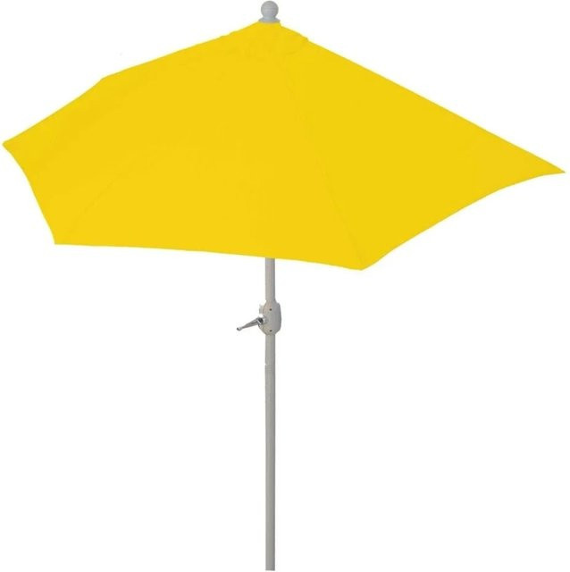 MCW Sonnenschirm Lorca halbrund, gelb, UV 50+, Durchmesser: 270 cm - Bild 2
