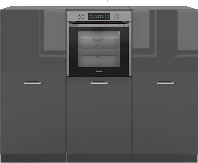 Vicco R-Line Küchenblock Anthrazit Hochglanz Breite: 180 cm - Bild 1