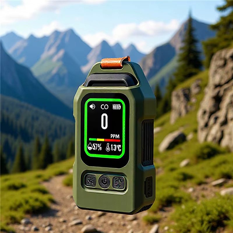 Dreamburgh 4-in-1 Kohlenmonoxid-Detektor mit Alarm, LCD-Display, Luftfeuchtigkeit und Temperaturerkennung, CO-CO2-Detektor für den Außenbereich, Weiß - Bild 2