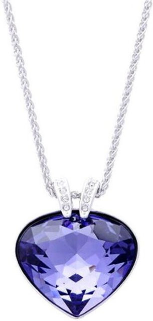 Swarovski Halskette mit Herz Anhänger, Weiß, Kristall, Damen - Bild 1