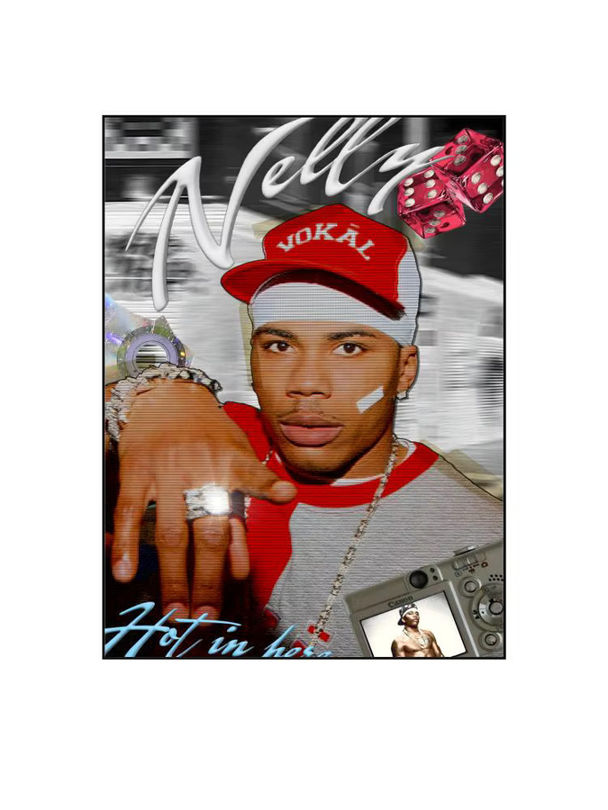 USLegendRap N-Nelly Poster Wandkunstdruck in Weiss und Multicolour, Rechteckiges Papierposter für deine Wanddekoration - Bild 7