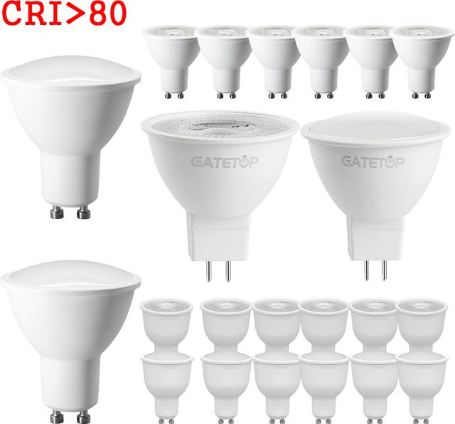 Foco Licht LED-Glühbirne GU10, flimmerfrei, 3000K oder 6000K, weiß, Äquivalent zu 60W - Bild 1