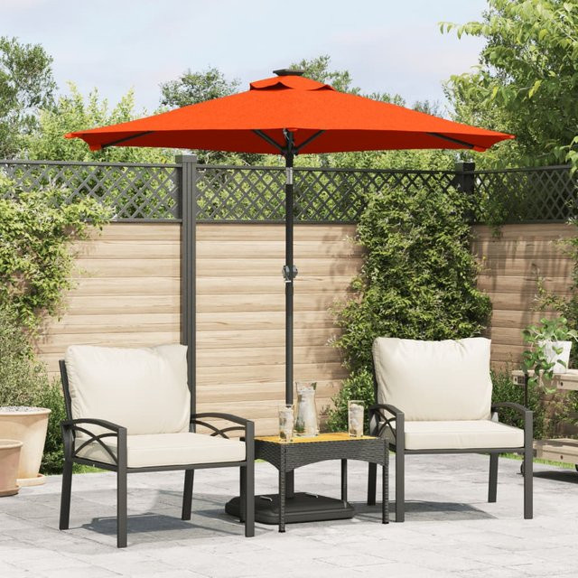 vidaXL Sonnenschirm aus Polyester und Stahl in Terracotta, B/T/H: 225 x 225 x 212 cm - Bild 2