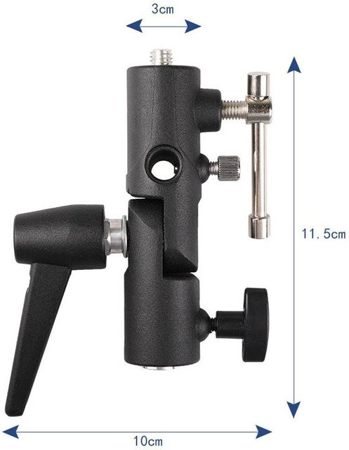 Koogeelife Universal Kamera Fülllicht Stativ mit Kugelkopf aus Metall in Schwarz - Bild 1