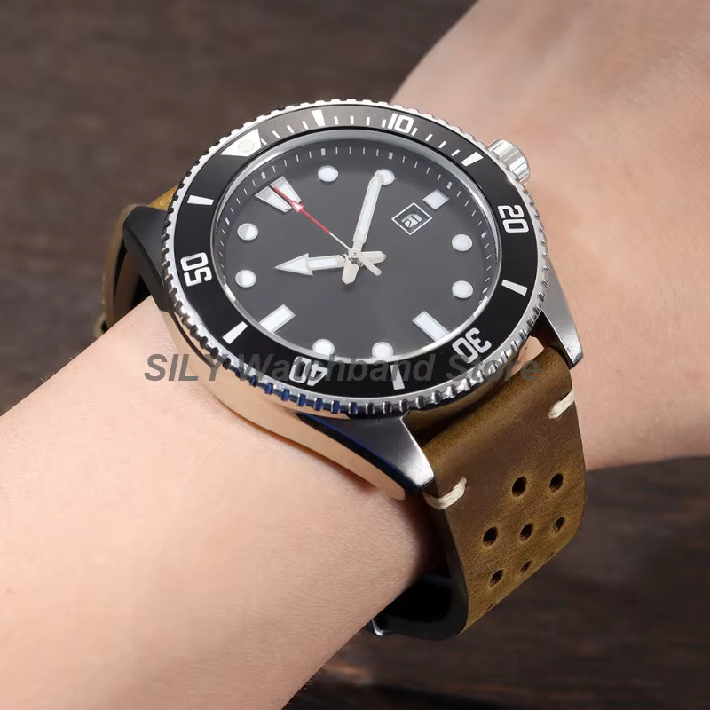 Uhrenarmband Rindsleder, Schmetterlingsverschluss, Unisex - Bild 3
