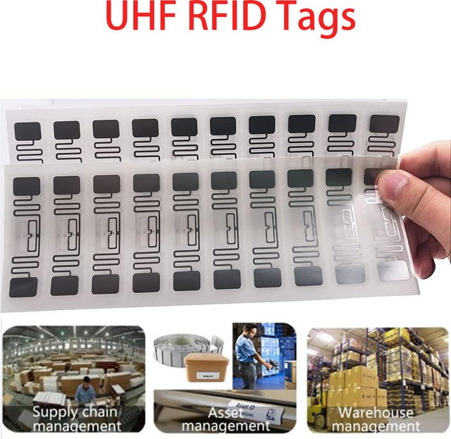 100 Stück RFID UHF Aufkleber Etiketten 860-960MHz für Sport Timing, Fahrzeuge und Asset Inventar - Bild 1