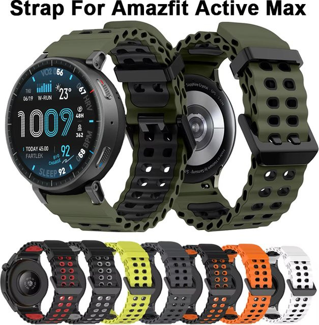Amazfit Uhrenarmband Silikon, 22 mm, Weiß, Unisex - Bild 1