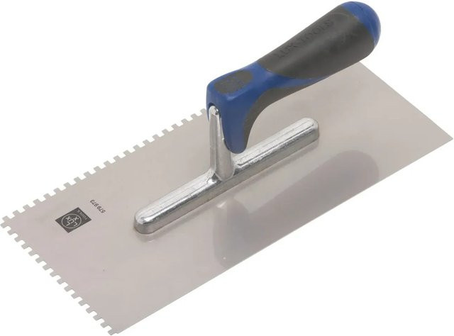 LUX-TOOLS Glättekelle aus rostfreiem Edelstahl in Silber, 4 mm x 4 mm - Bild 1