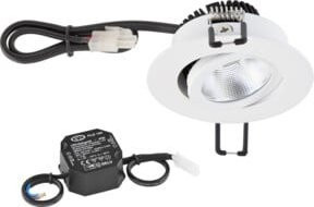 EVN Lichttechnik P-LED Deckeneinbauleuchte PC20N60102, rund, Weiß, 6W, Warmweiß 3000K - Bild 1
