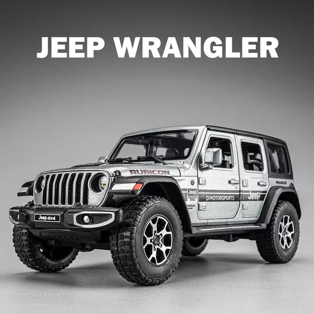 Maisto Jeeps Wrangler Rubicon, Modellauto, 1:22, Metall, mit Licht und Sound - Bild 1