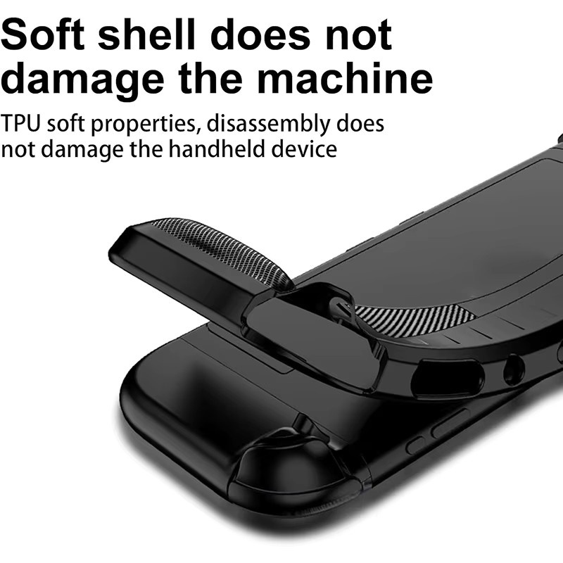 DIXSG TPU Schutzhülle für Switch 2 in Weiß mit ergonomischem gebogenem Griff, sturzsicher und kratzfest - Bild 4