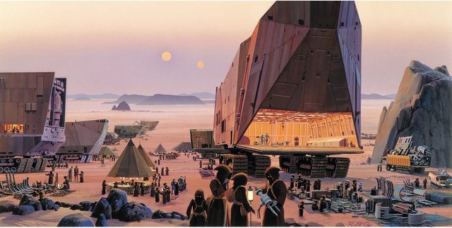 Komar Fototapete Vlies Star Wars Classic RMQ Java Market, Multicolor, Breite: 500 cm, Höhe: 250 cm - Bild 1