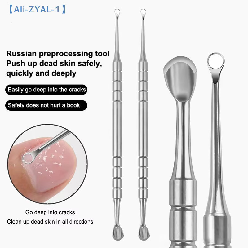 JETTING Doppelköpfiger Nagelhautentferner aus Edelstahl, Metallic - Bild 2