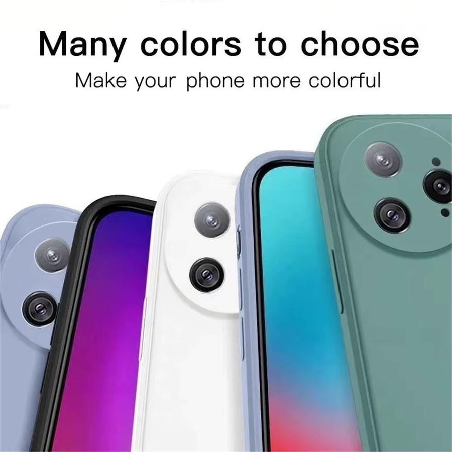 Luxuriöse Candy-Handyhülle aus weichem Flüssig-Silikon und TPU für Xiaomi POCO F7 Pro in Schwarz mit Kameraschutz - Bild 1