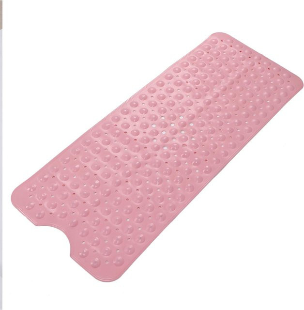Rutschfeste Badewannenmatte von Koogeelife aus PVC in Weiß, maschinenwaschbar mit Saugnäpfen - Bild 1