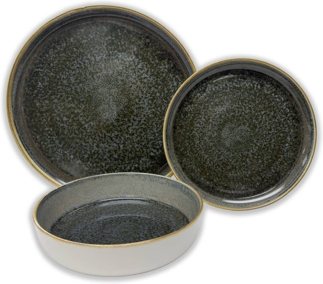 KEVOLI home Tafel-Set aus Porzellan in Grau, 12-teilig - Bild 1