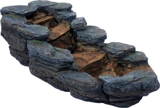 Ubbink Bachlauf Cazorla Cascade in Grau mit 3x8 LED inkl. B/T/H: 74 x 29 x 34 cm - Bild 1