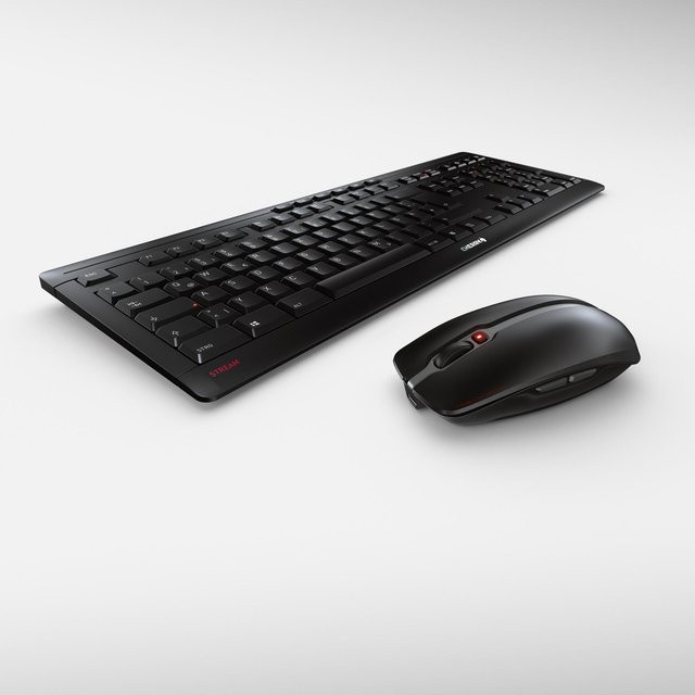Cherry Stream Desktop Recharge Kabelloses Tastatur- und Maus-Set mit CHERRY SX Mechanical Switches, 2.4 GHz, Pan-Nordic, Schwarz - Bild 1
