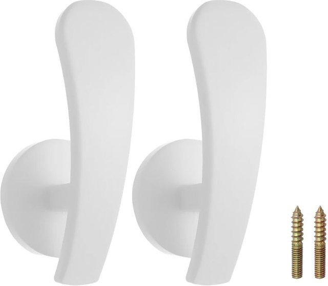 2er-Set Love Home Garden Vorhanghalter aus Metall als Wandaufhänger in Weiß - Bild 1