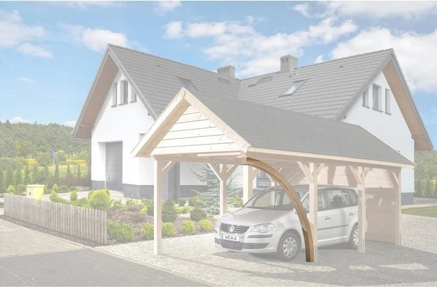 WEKA Leimholzrundbogen für Weka Carport 614 und 615, beige - Bild 1