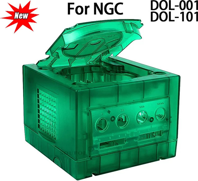MBCHIPSTAR Ersatzhülle für Gamecube NGC DOL-001 und DOL-101 Videospielkonsolen in Transparent Grün - Bild 1