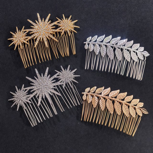 Haarkamm-Clips Stern, Metall, Damen und Mädchen - Bild 1