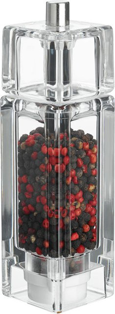 VEGA Pfeffermühle Walker eckig transparent B/H/T: 4,5 x 16,5 x 4,5 cm - Bild 1
