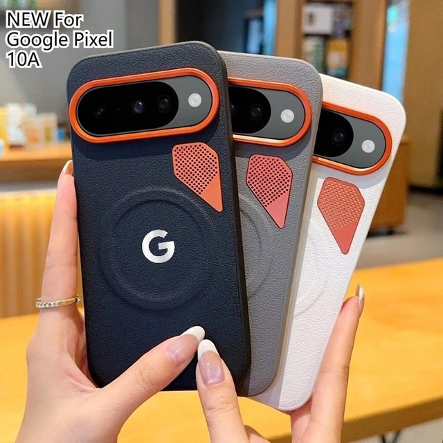 Business SLE magnetische Ladehülle aus PU-Leder für Google Pixel 10A 10 Pro XL in Schwarz mit Wärmeableitung und Metall-Kameraschutz - Bild 1