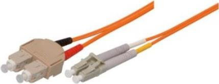 Exertis Connect Patch-Kabel SC Multi-Mode auf LC Multi-Mode, Glasfaser OM2, 50/125 Mikrometer, orange, Länge: 15 m - Bild 1