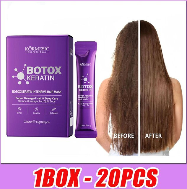 KORMESIC Keratin Haarmaske mit Kollagen und Biotin, Unisex, für strapaziertes Haar - Bild 1