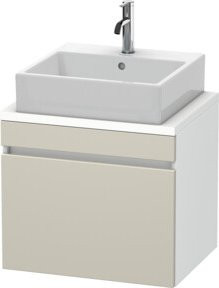 Duravit Waschtischunterschrank DuraStyle in Taupe/Weiß/Beige mit einem Auszug, B: 60 cm, T: 47,8 cm, H: 51,2 cm - Bild 1