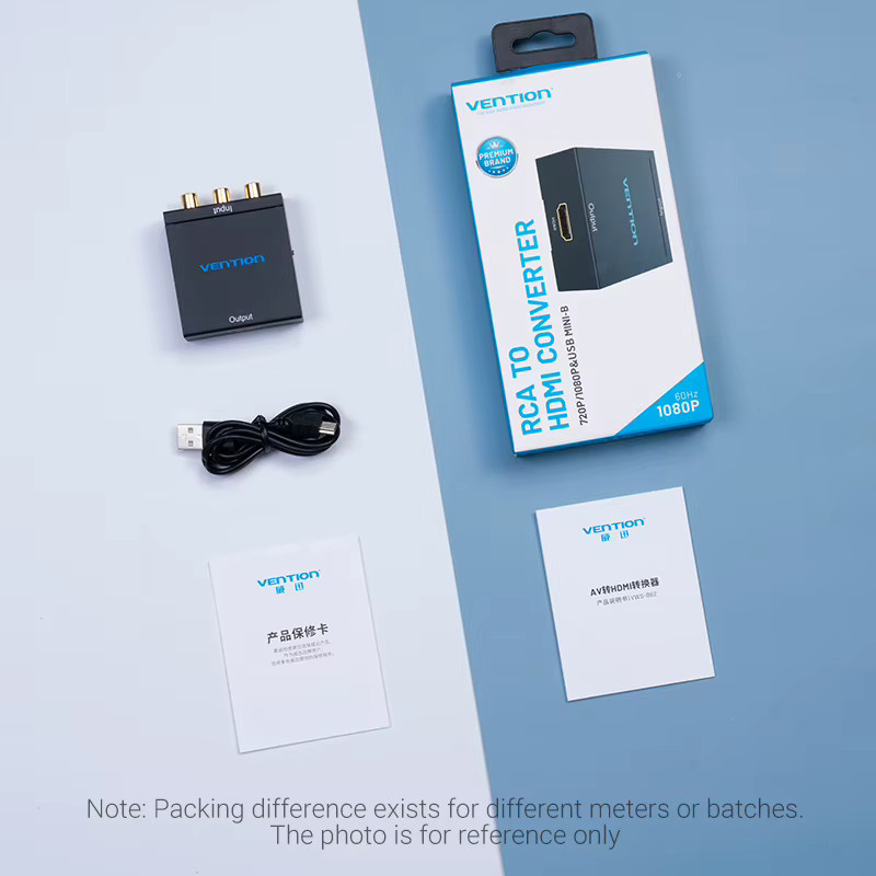 Vention AV zu HDMI Konverter und HDMI zu RCA Video Adapter in Schwarz mit Mini USB Stromkabel für TV Box, Projektor und Spielkonsole, 1080P HD und 720P Unterstützung - Bild 5