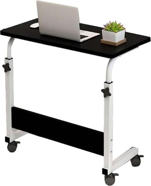 Hebbarer Laptop-Tisch in C-Form von OutsideWorld mit Metallrahmen, Walnussfarbe und Schwarz, B: 60 cm, T: 40 cm - Bild 1