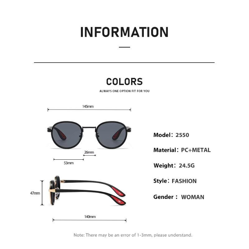 SNQP Sonnenbrille, Metall, Vollrand, Rund, Herren - Bild 3